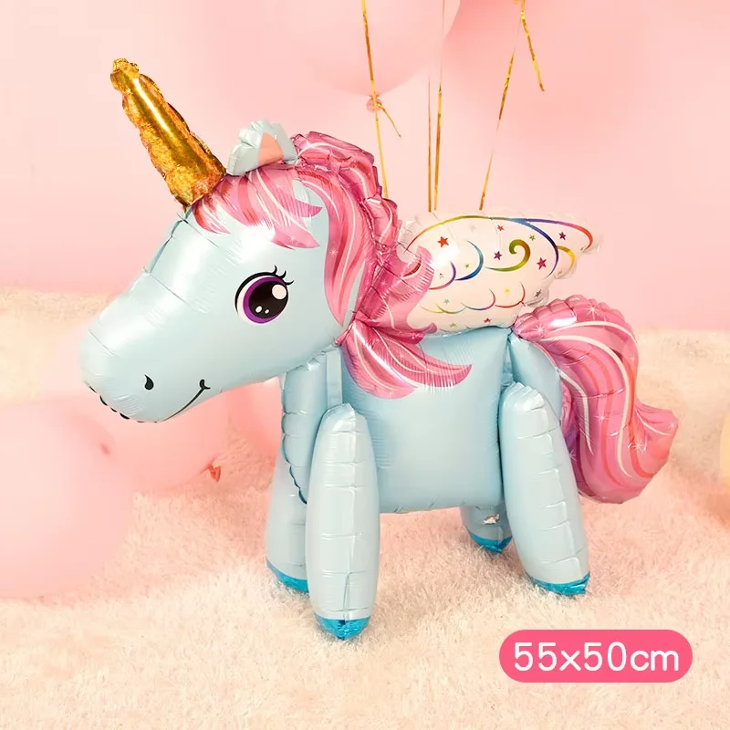 Regenboog Eenhoorn Paard Ballonnen Folieballonnen voor Kinderen Meisjes Verjaardagsfeestje Babyshower Decoraties Gelukkige Verjaardag Globos Cadeau