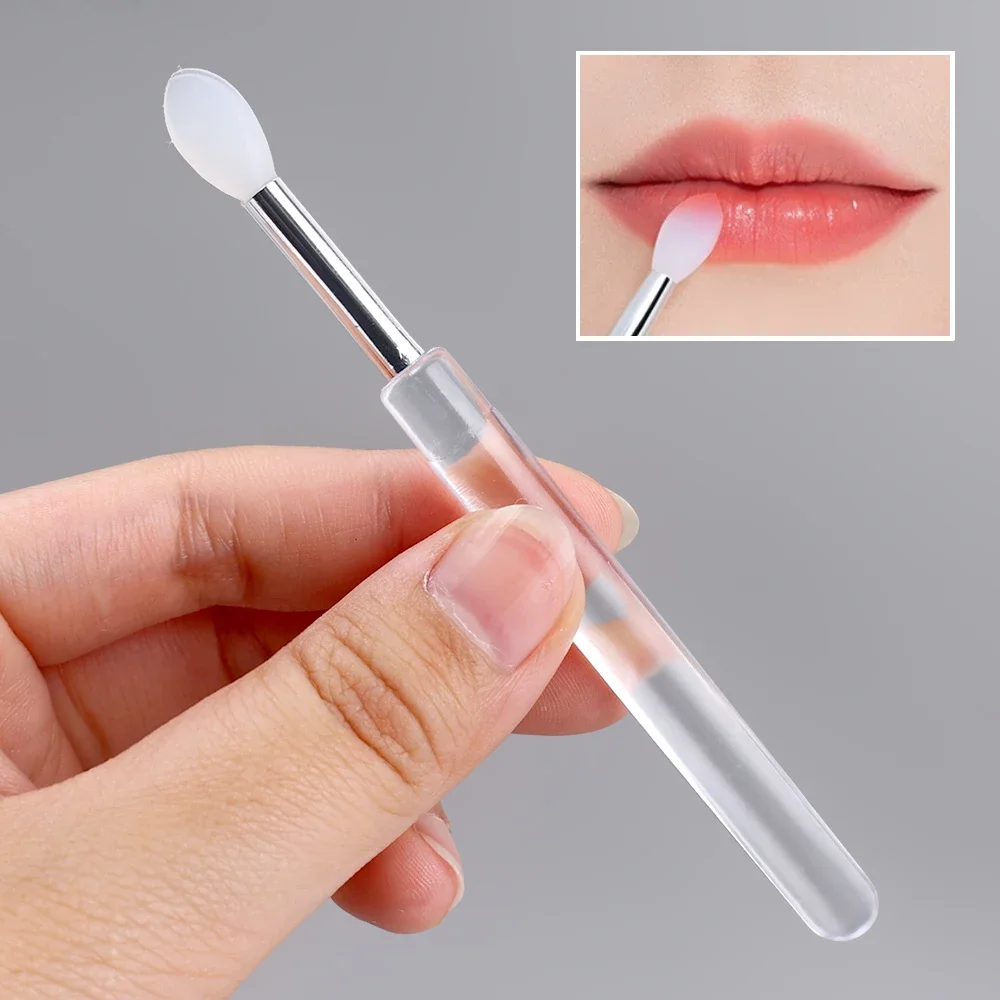 1/3Pcs Silicone Soft Lip Mask Brush with Sucker Dust Cover Cosmetic Makeup Brushes Lipstick Lip Brush Women Beauty Makeup Tools