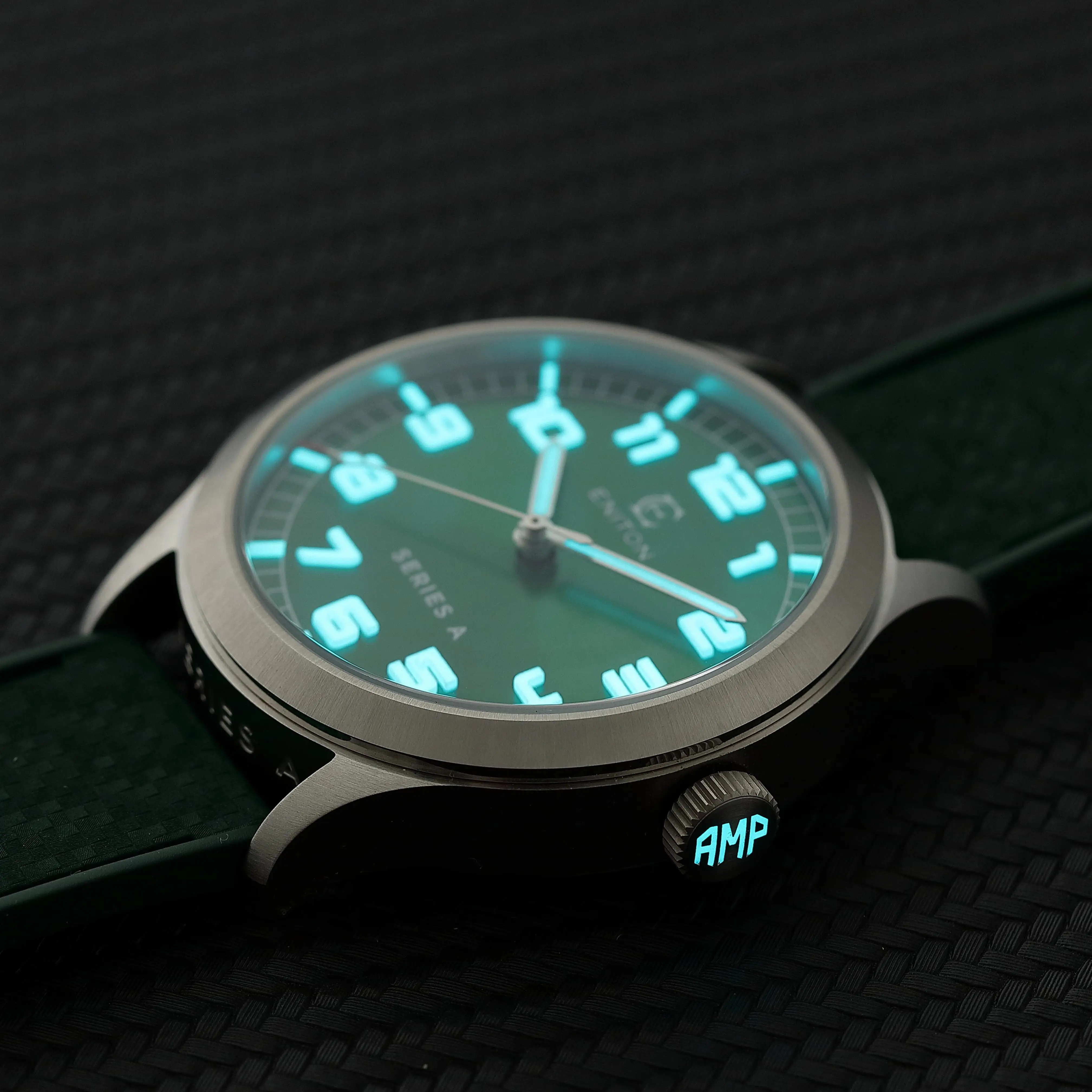 ENITON Mechanical Watch Sunburst/Velvet Color Dial FKM Band 316L Steel NH38A Movement 3D Luminous Marker Fashion Watch