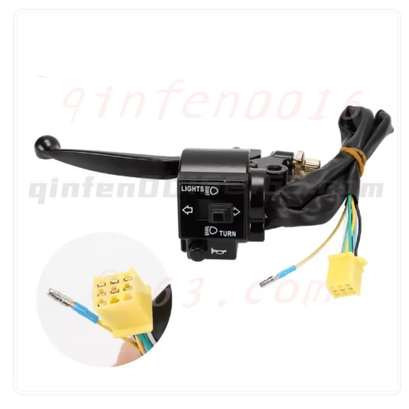 

For Ankuki Taizi GN125 / HJ125-8 Motorcycle Clutch Handle Handle Switch Positive GN Left Switch Male Plug 7+1 Line