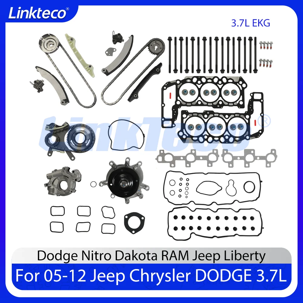 

Overhaul Kit Full Head Gasket Set Fit 3.7 L EKG For Jeep Grand Cherokee Liberty Commander Dodge Ram Durango Nitro Dakota 3.7L