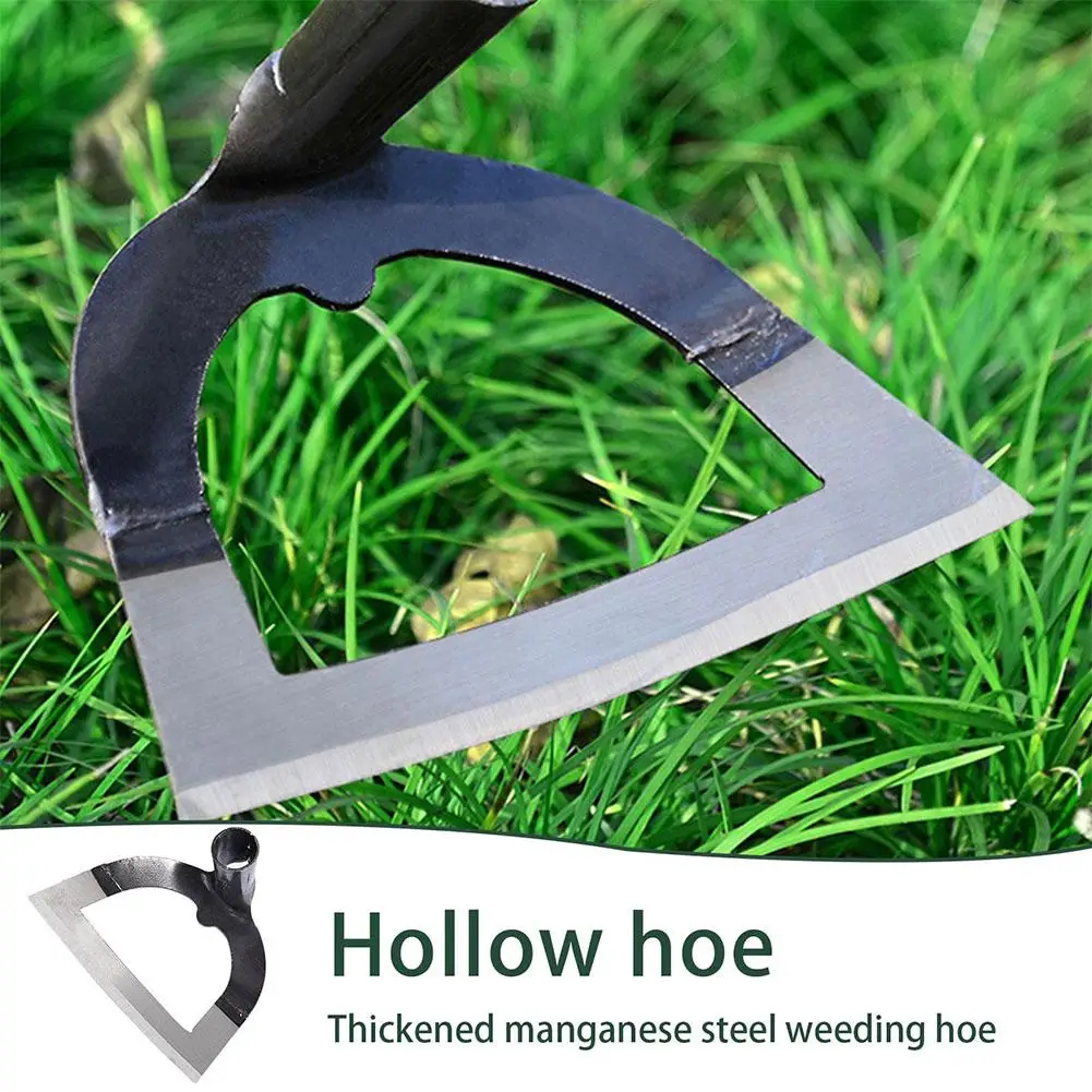 Handheld Hollow Hoe Thickened Manganese Steel Agricultural Weeding Hoe Planting Vegetable Gardening Loosening Soil Weeding Tool