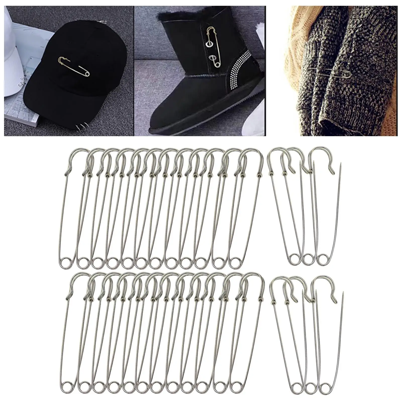 30Pcs Large s, s Heavy Duty Blanket Pins Extra Sturdy Bulk Pins for Blankets,