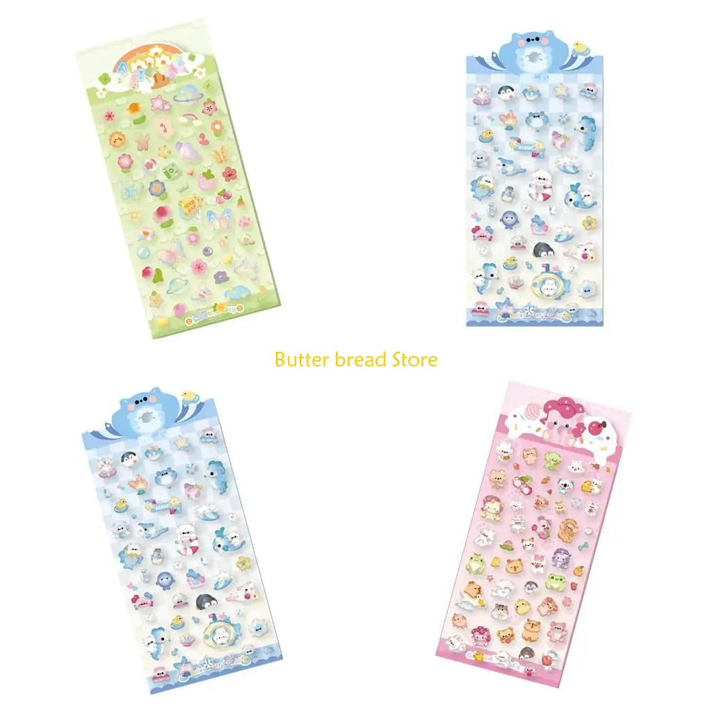 w89c-ocean-animal-butterfly-dessert-stickers-cartoon-3d-stickers-for-journals-planner-phone-case-laptops-pen-case-decoration