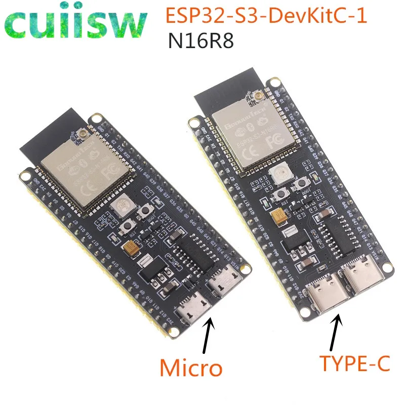 ESP32-S3-DevKitC-1 ESP32-S3 N16R8  WiFi Bluetooth-compatible BLE 5.0 Mesh Development Board ESP32 Wireless Module