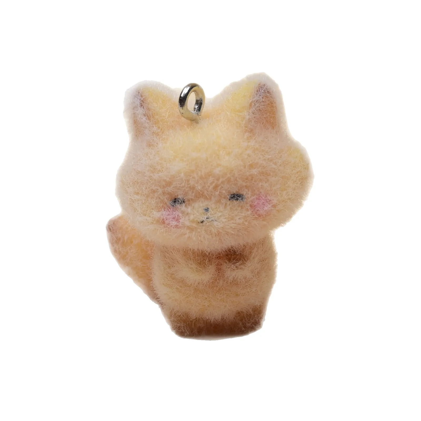 20pcs Flocking Resin cute fox Charms Cartoon Plush Animal Doll Pendant For  Earrings Keychains Making DIY Jewelry Accessories
