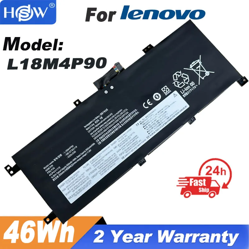 

New 15.36V 46Wh L18C4P90 L18M4P90 Laptop Battery For Lenovo ThinkPad L13 Yoga 20R6S00800 For Thinkpad NEW S2 2019 2020 Series