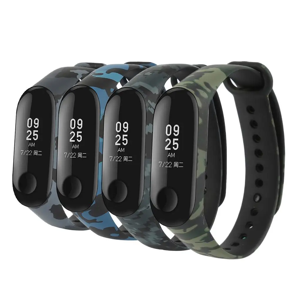 Camouflage Smart Bracelet For Mi Band 3 4 5 Strap Wristband Replacement Smart Watch Wrist Strap For Mi Band 5 4 3 MiBand