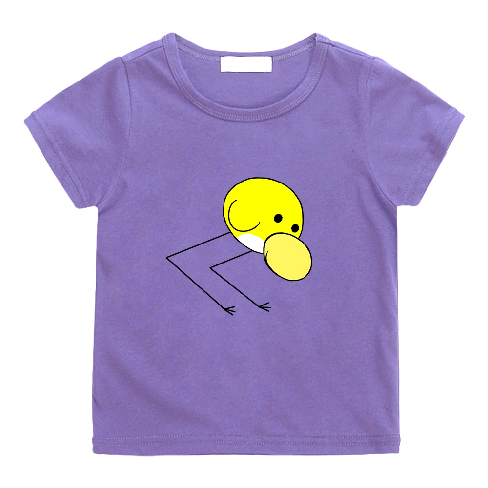 Game Huebird of Happiness Chick Print T-shirt 100% Cotton Boys/Girls Children Cartoon Tee-shirt Summer Short Sleeve O-neck Shirt