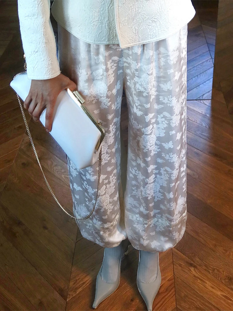 

Элегантные жаккардовые брюки Trendix класса люкс для женщин, с высокой талией, повседневные, свободные, в уличном стиле, для летних вечеринок и клубов, Y2K, длинные, 2026