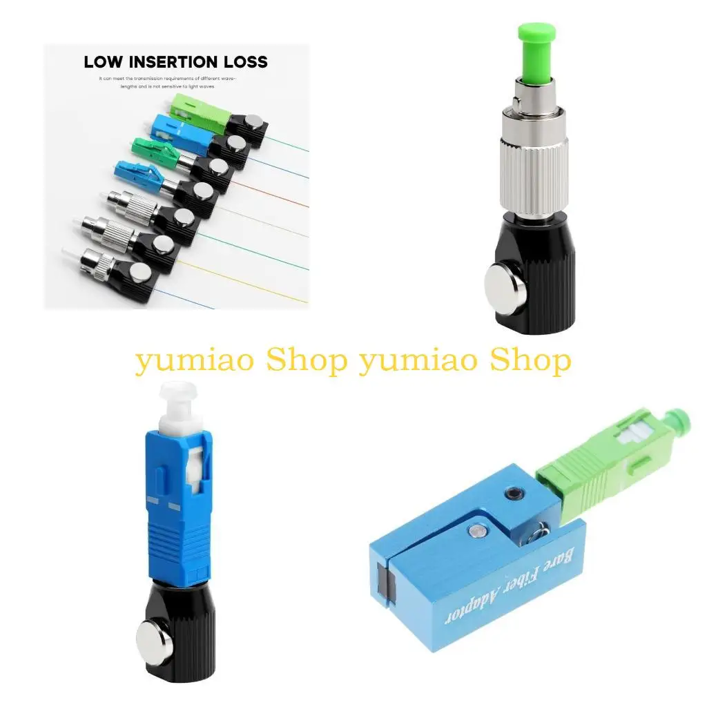

587B UPC Round Square Bare Adapter Optical Fiber Connectors Flange Temporary Succeeded OTDR Test Coupler Splicing Tool
