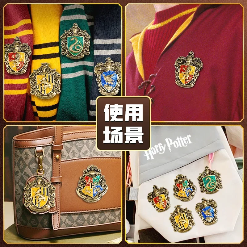 Harry Potter Metal Brooch Hogwarts College Enamel Pin Cosplay Party Prop for Men Women Sweaters Bags Decorations