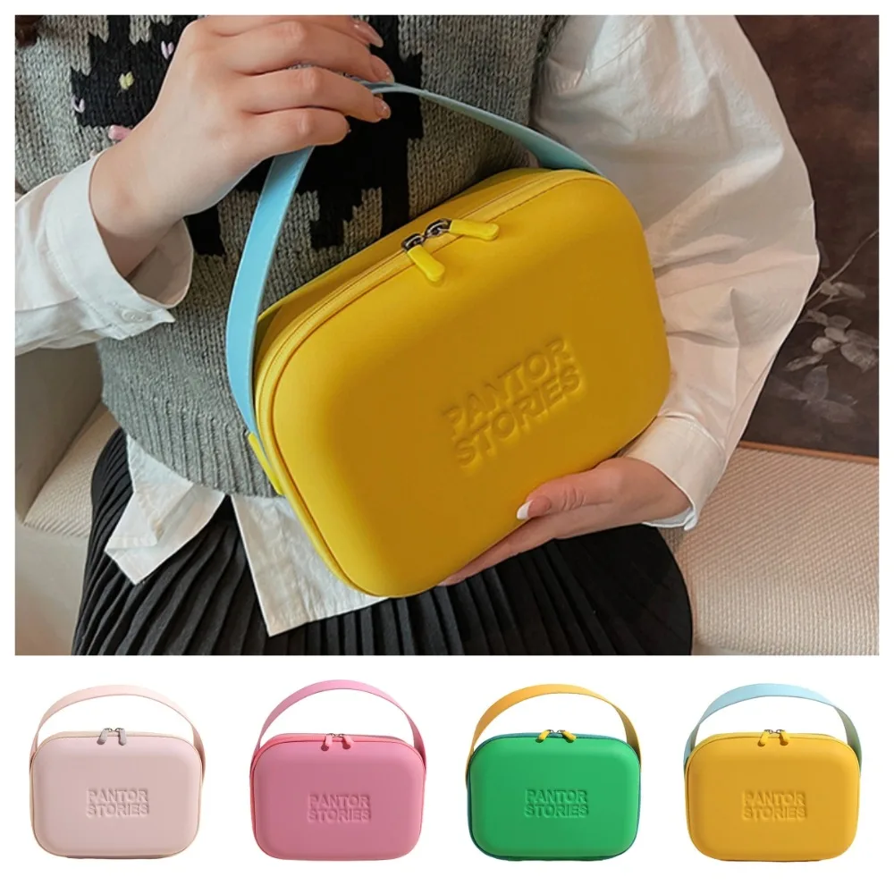 

Cute Storage Silicone Makeup Bag Portable Large Capacity Travel Cosmetic Container Multifunctional Handle Wash Pouch Travel