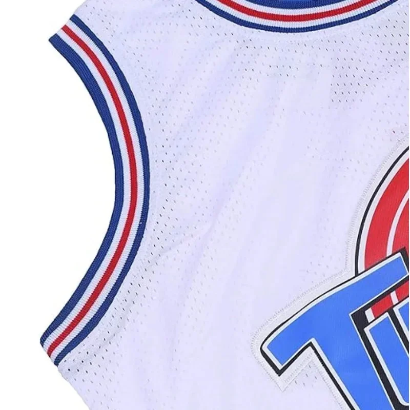 2026 New Halloween Cosplay Costume Movie Space Jam # 1/3 TWEETY Tune Squad Bunny Basketball Jersey Shirts for Party White/ AABA view 4
