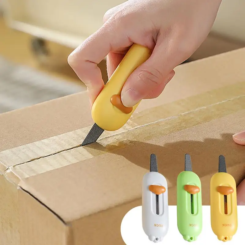 Magnetic Portable Courier Unboxing Knives Multifunctional Safety Package Box Opener Retractable Self-locking Sliding Box Cutter