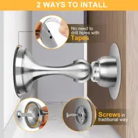 Magnetic Door Stoppers 1Pack, Stainless Steel Door Stops for Wall and Floor Mounting, Door Holder Keep Door Open, No Drilli
