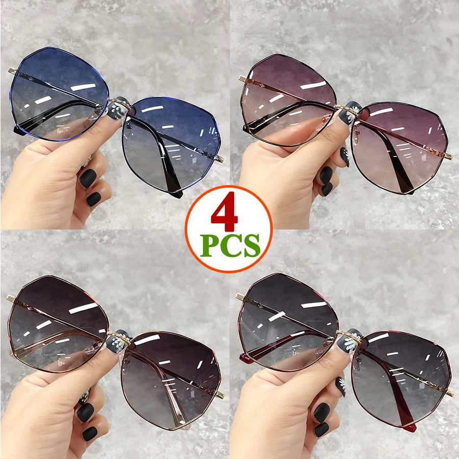 Sunglasses Women Men New Luxury Brand Design Retro Oval Alloy Travel Drive Frame Vintage Sun Glasses Male Ladies Unisex 5 Colors