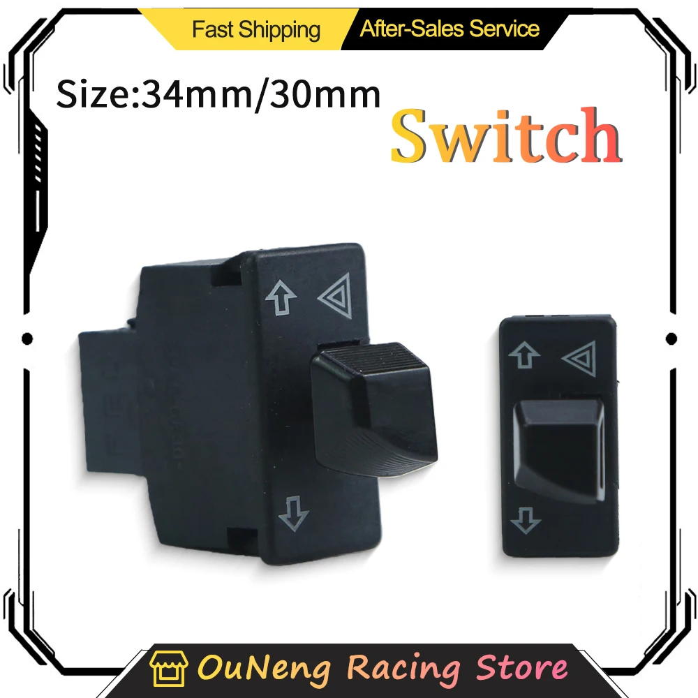 30mm 34mm Modified Double Light Turn Signal Starter Single Switch Button For Scooter GY6 Switches 50cc 125cc 150cc Motorcycle