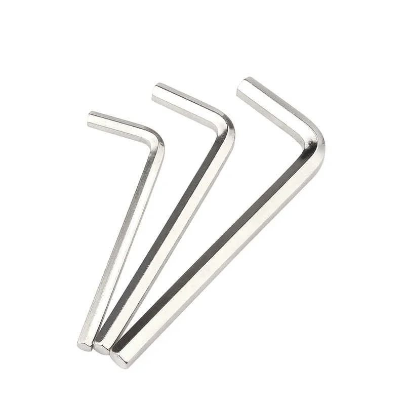 1-5Pcs L Wrench Hex Allen Wrench 1.5mm 2mm 2.5mm 3mm 4mm 5mm 6mm 8mm 10mm Hexagon Key Tool Bright Carbon Steel Key