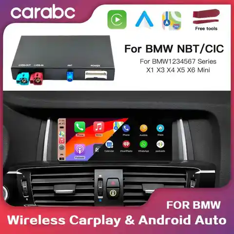 CARABC Wireless Carplay for BMW MINI F30 F31 F20 F21 F10 F01 X5 E70 X3 F25 NBT CIC System Android Auto OEM Integration Module