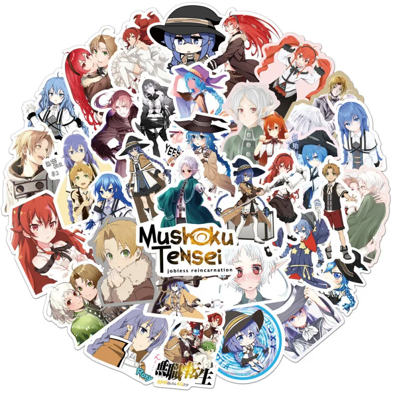 

10/25/50pcs Mushoku Tensei Jobless Reincarnation Anime Sticker Cartoon Graffiti Stickers Waterproof Decal Suitcase Sticker