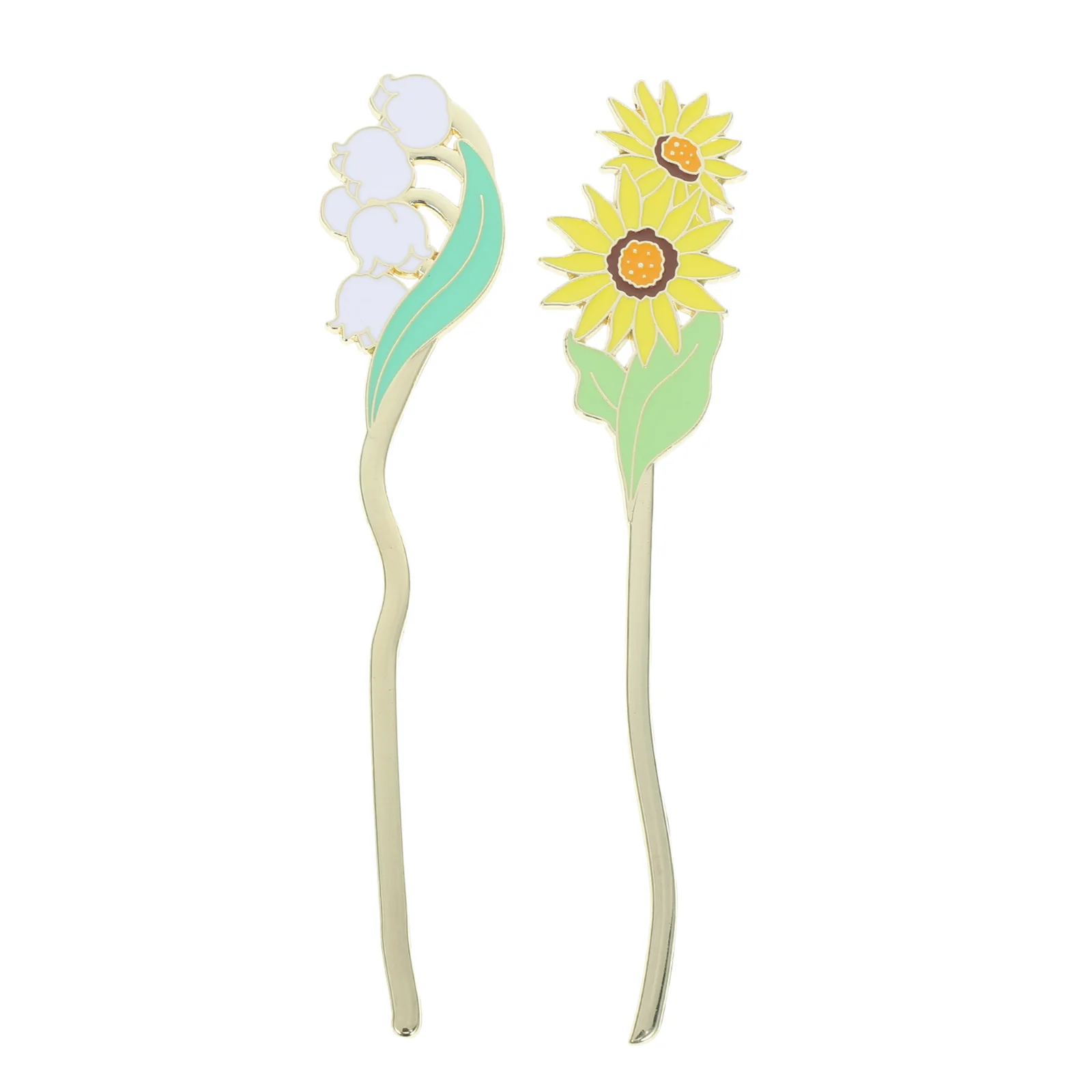 

2pcs Floral Bookmarks Aesthetic Metal Strip Elegant Gifts Teacher Day Books Page Holder Student Accessories