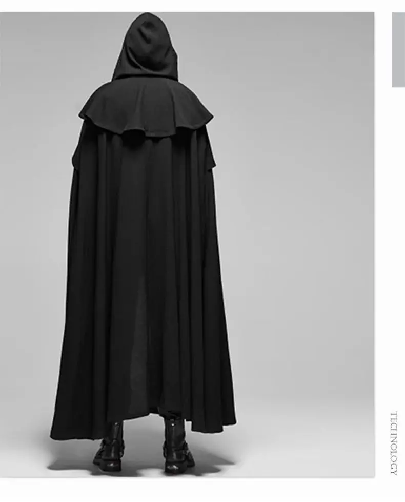Unisex Full Length Hooded Robe Cloak Long Velvet Cape Cosplay Costume