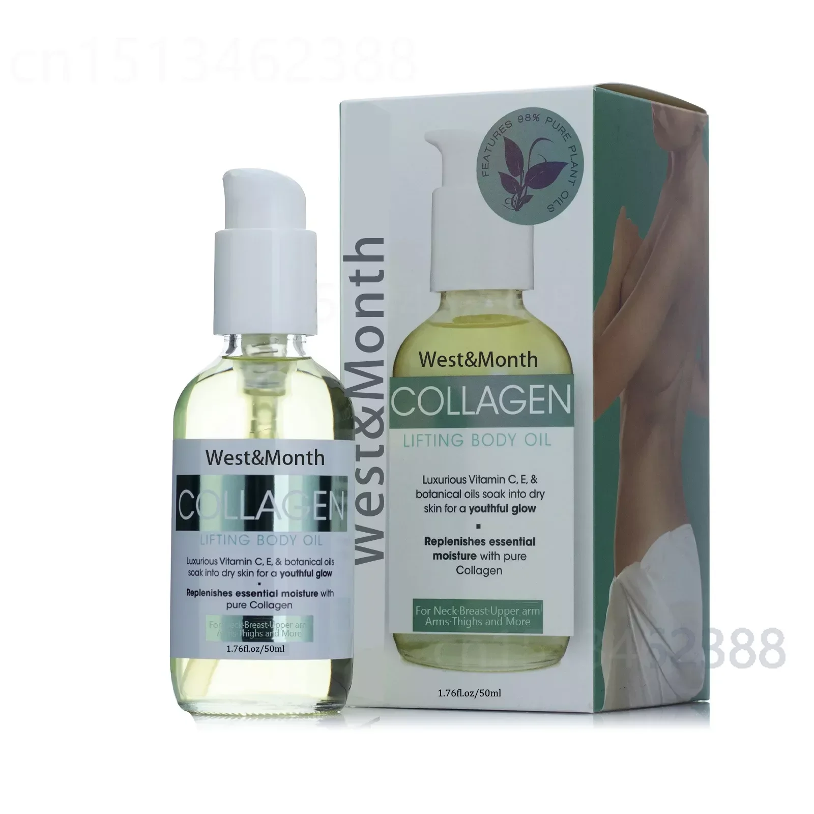 Collagen Lifting Body Oil Beauty Oil or Arm Breast Neck Belly Thigh Butt Cellulite Remover Fat Burner Body Shaping Firming Skin