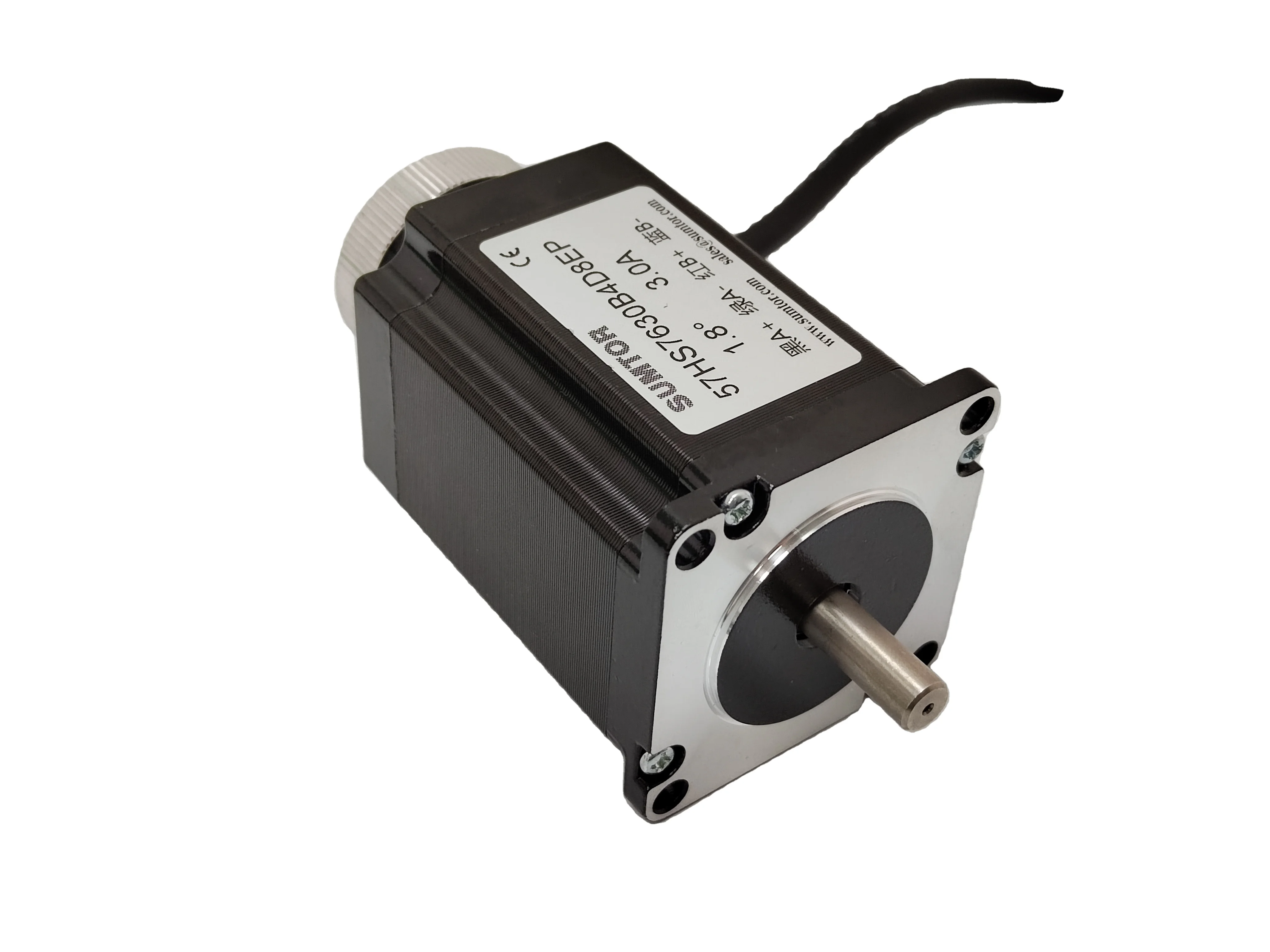 มอเตอร์สเต็ปเปอร์ 57HS7630B4D8EP ของแท้ Nema 23 มอเตอร์สเต็ปเปอร์แบบเพลาคู่พร้อมล้อ สำหรับอุตสาหกรรมเครื่องกล