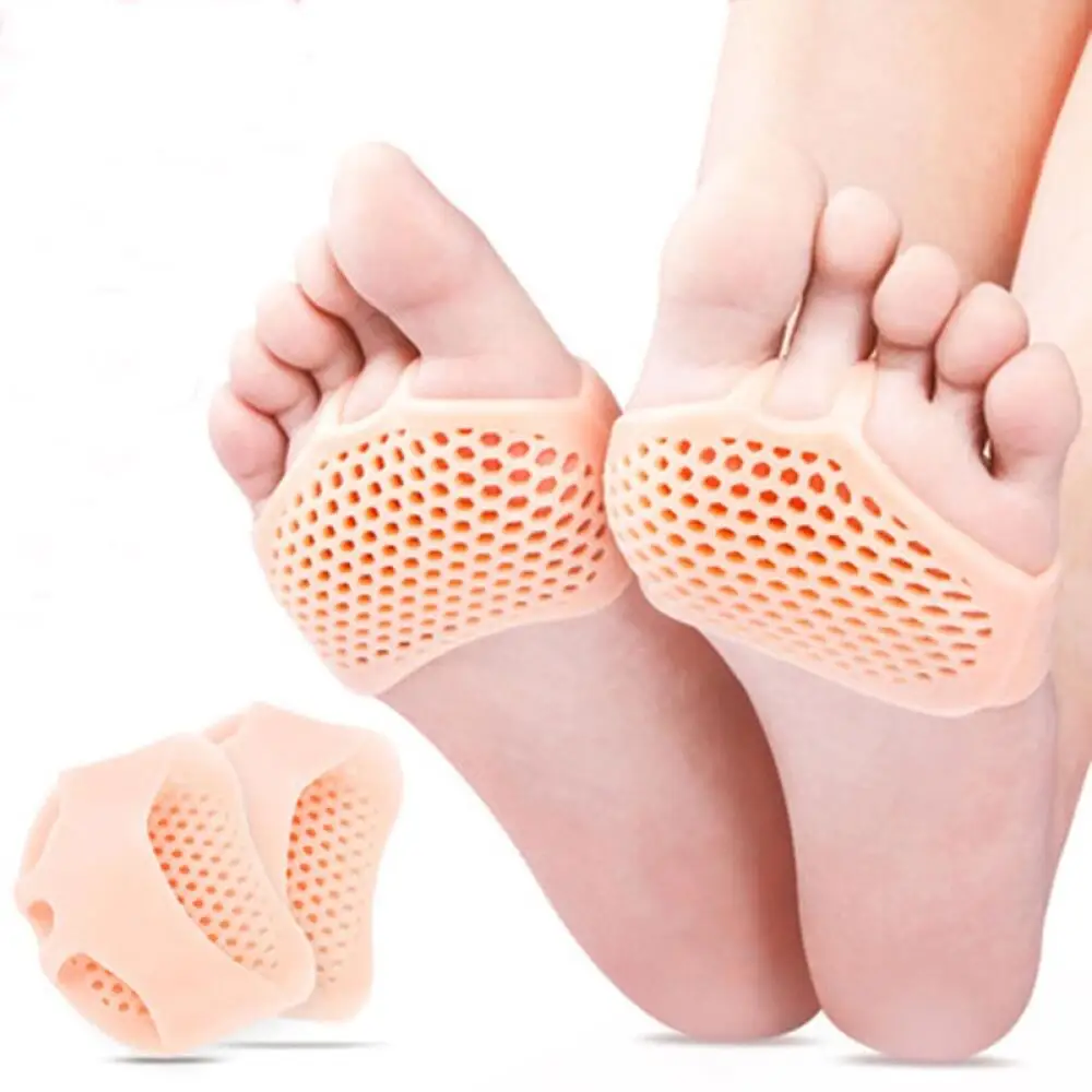 Silicone Forefoot Insoles Pads, Breathable Soft Shock Absorption Foot Protection Pain Relief Design, For Daily Long Standing Use