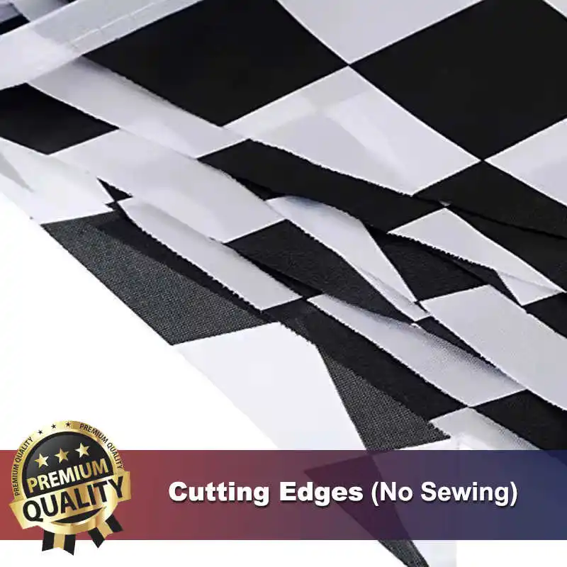 38 Triangle Checkered Flag Auto Race F1 Sport 14x21cm Polyester Black White Chequered Hang String Pennant Flags Bunting Banners view 5