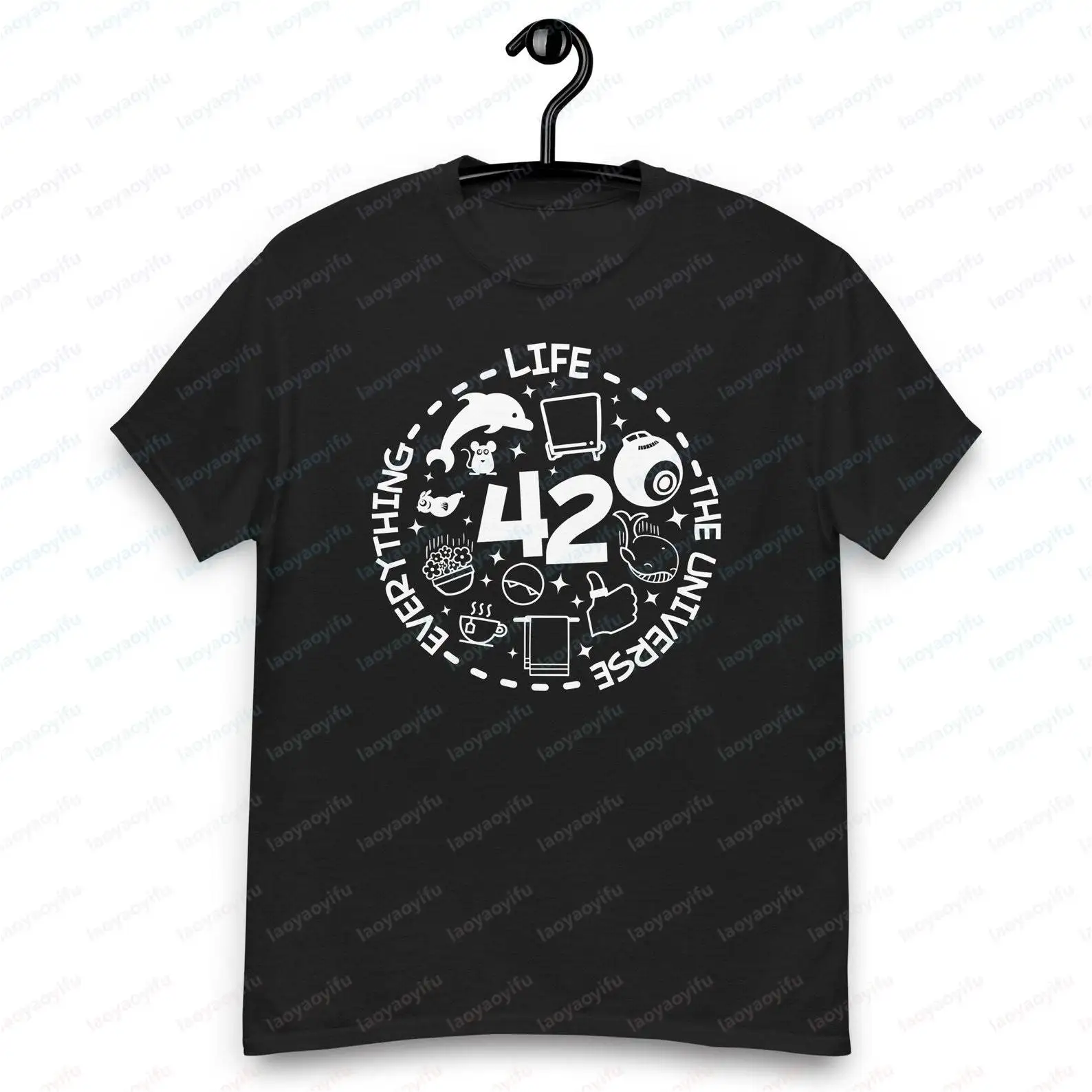 Life Universe Everything 42 Answer To All Questions T-Shirt Summer Casual Fashion O-neck Short Sleeve Man Women Clothing