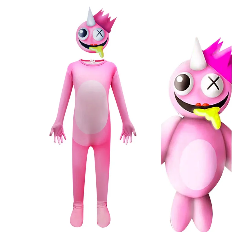 2025 New Rainbow Friends Costume Kids Boys Blue Monster Wiki Cosplay Horror Game Halloween Jumpsuit Canival Birthday Party ly99