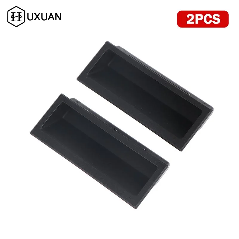 Industrial Iron Sheet Cabinet Pull Handle Recessed Plastic Concealed for Replacement Storage Drawer Home Office Furniture Handle