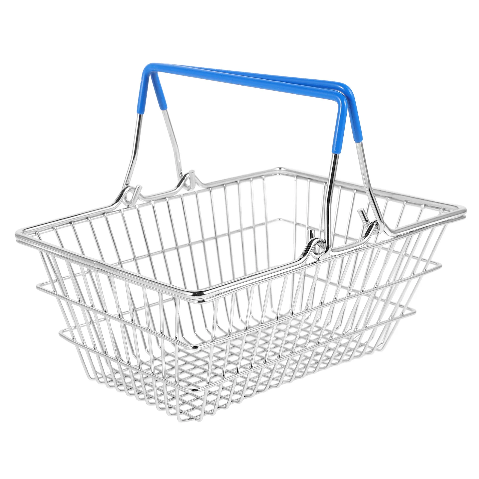 Mini Winkelen Voor Kinderen Holle Metaaldraad Organizer Kleine Pretend Kids Metalen Winkelwagen Eenvoudig Fruit