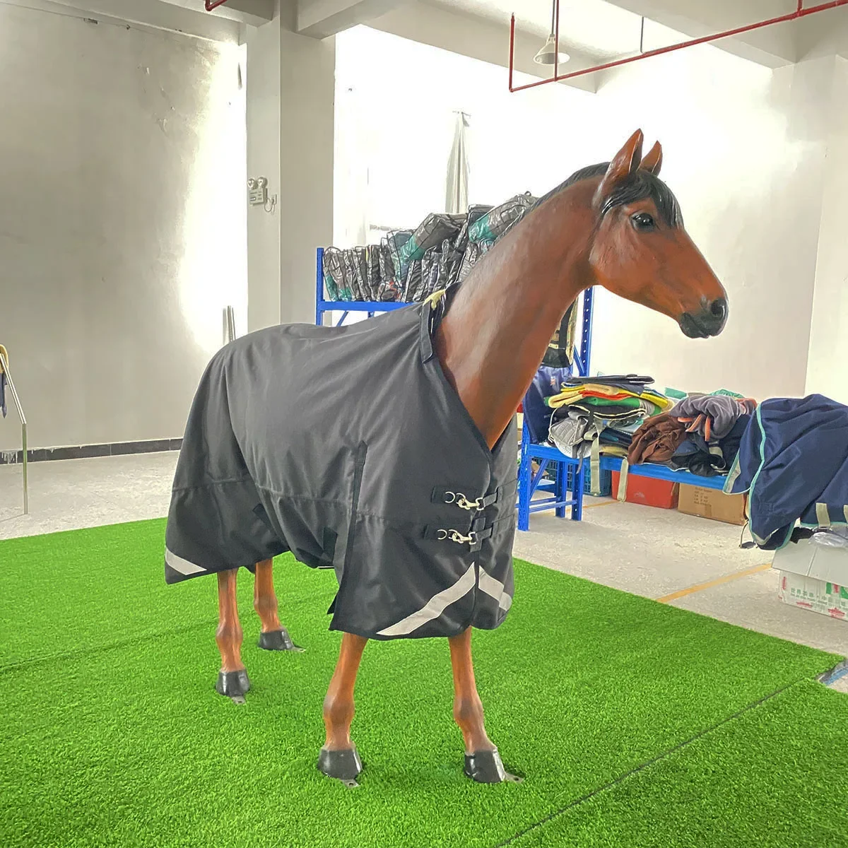 Factory Wholesale Winter Waterproof Equine Horse Equestrian Fly Blankets Breathable  Black Horse Blankets