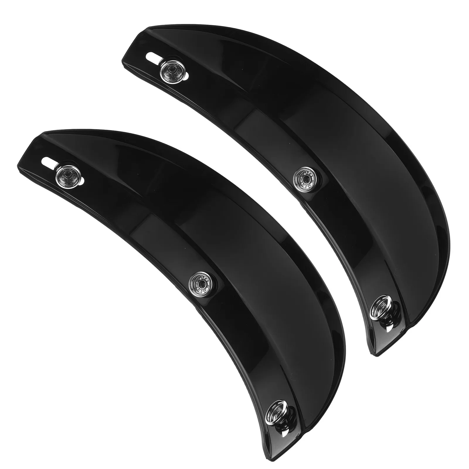 2Pcs Motorcycle Visor Shield Black Three-Buckle Attachment Stable Sun Shade for High Speed Rides Urban Commute Style