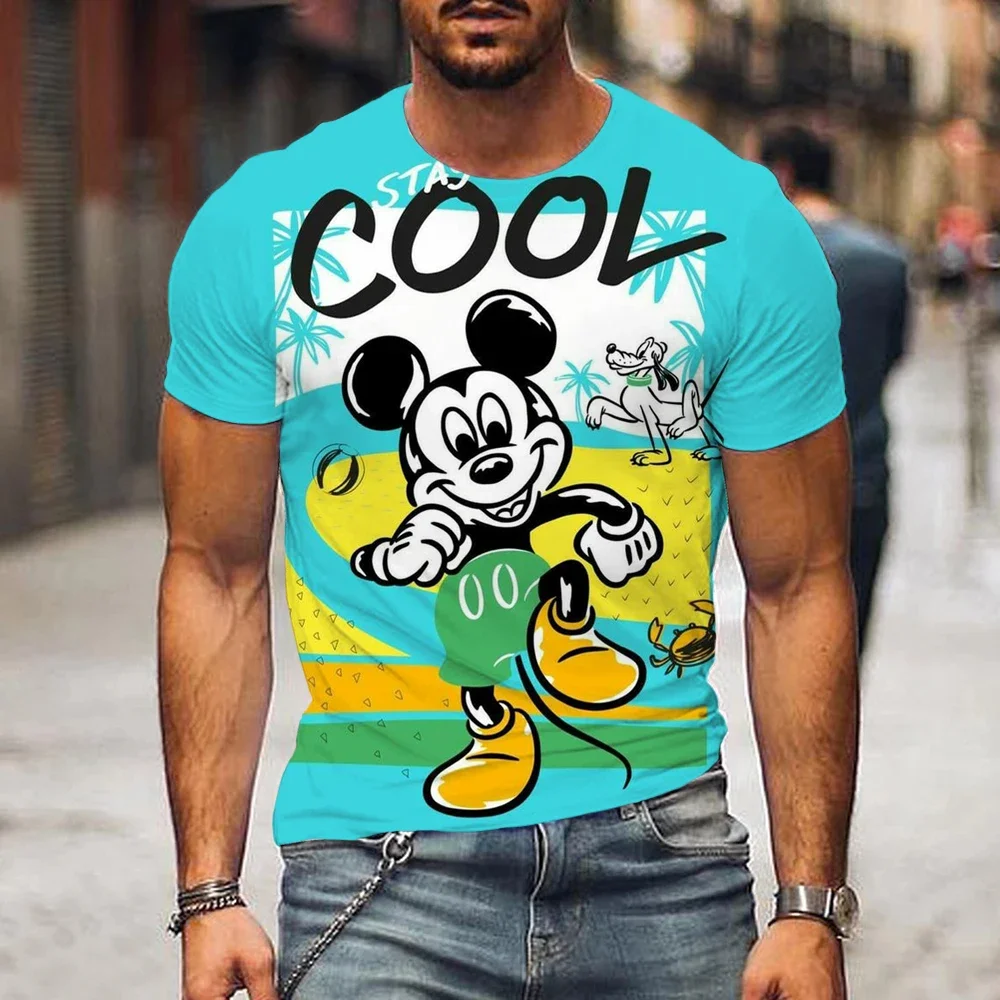 

2022 Disney Summer T Shirt Men Women Summer Casual Short Sleeve Print T-shirt Male Cool Cartoon Unisex Tops Tee Fashion Camiseta