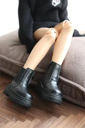MSD 1/4 68cm Round Toe Thick Soft-soled Leather Ankle Boots Spot Inventory Black Unisex Toys Gift BJD Shoes BJD Doll Accessories