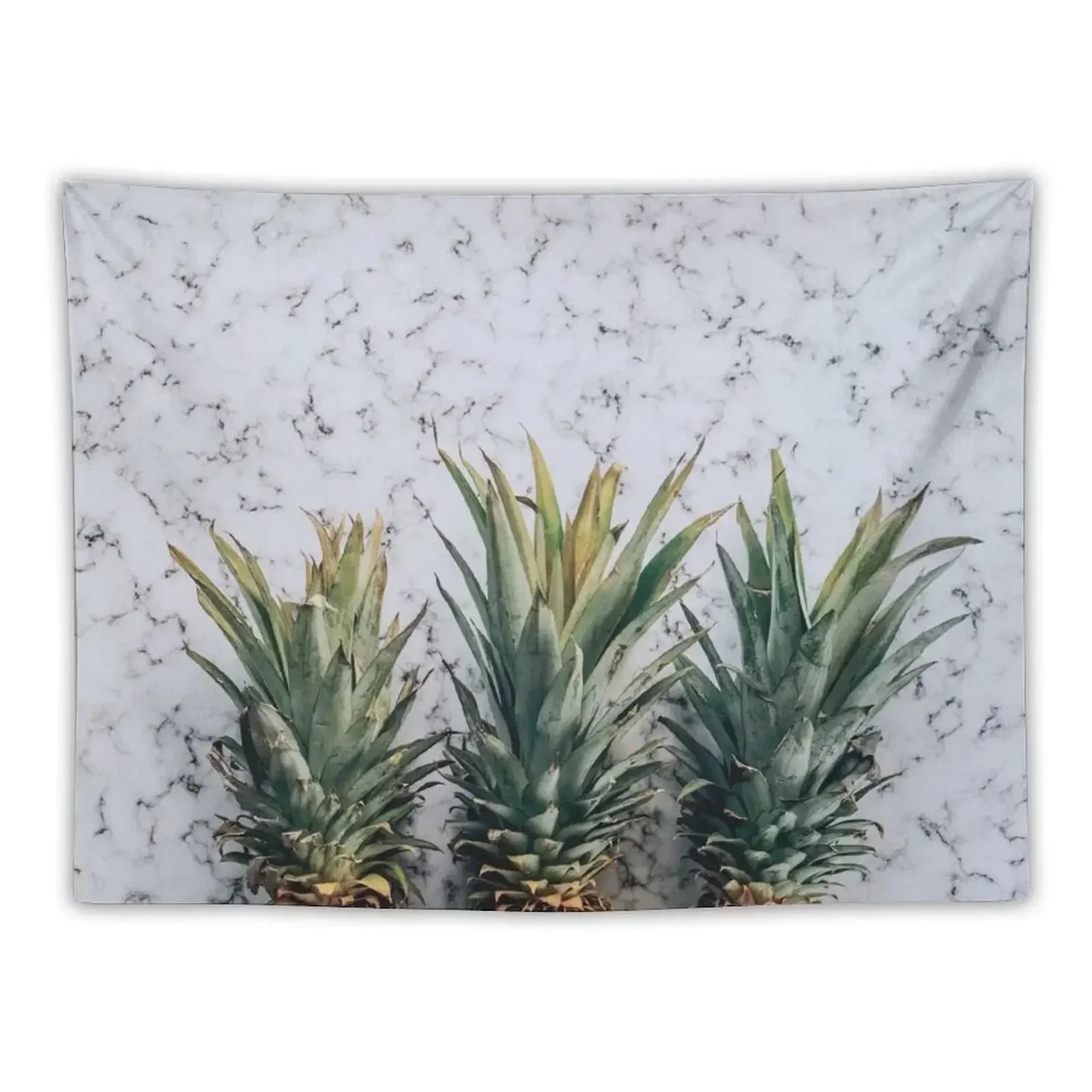 Three Pineapples on Marbled Background Tapestry Tapete For The Wall Outdoor Decor Mushroom Tapestry