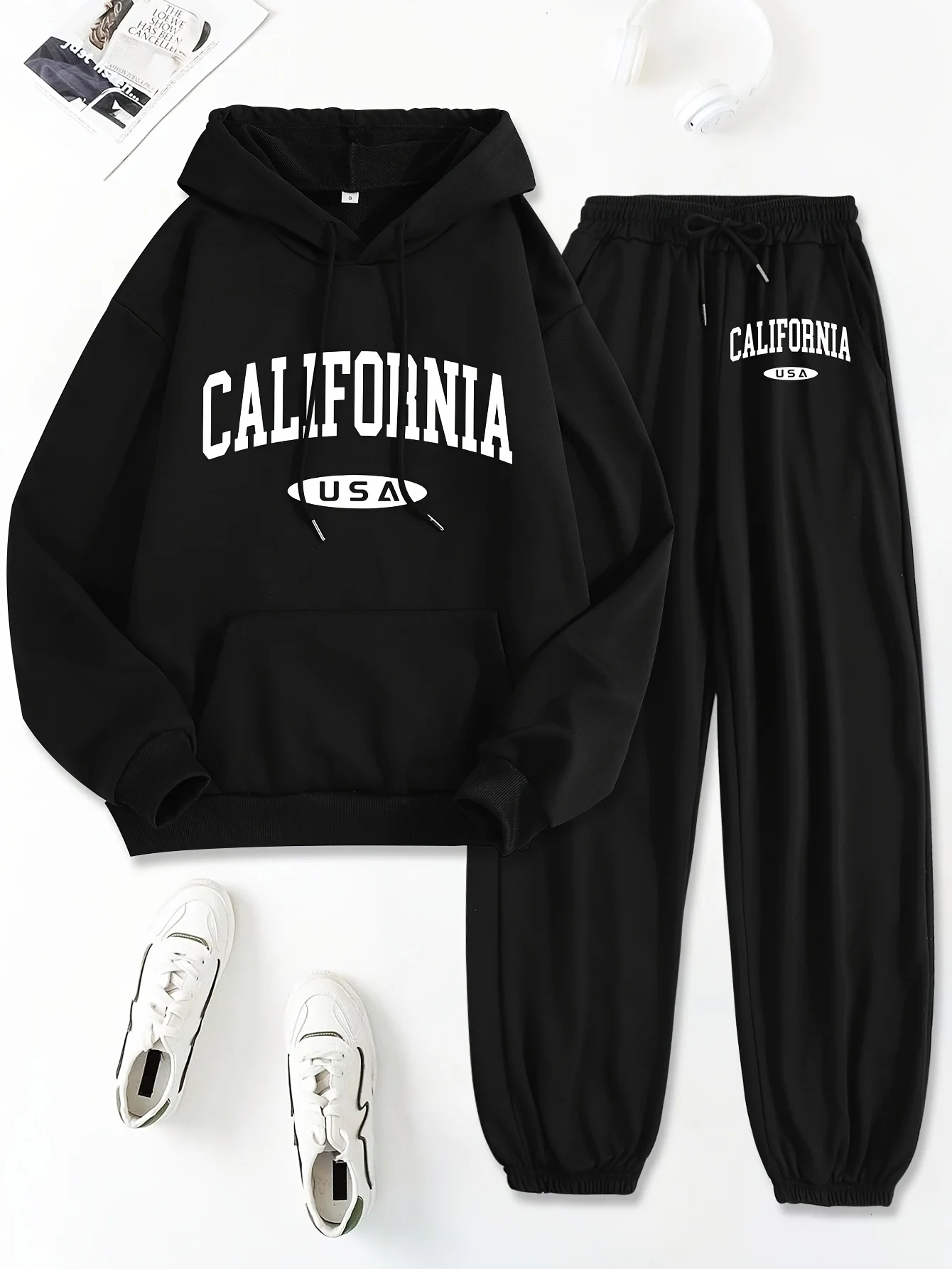 

Men's clothing autumn winter Outfit clothing Hoodies Sweatshirt Trackpants 2piece set Cotton USA California warm Oversized Hoody