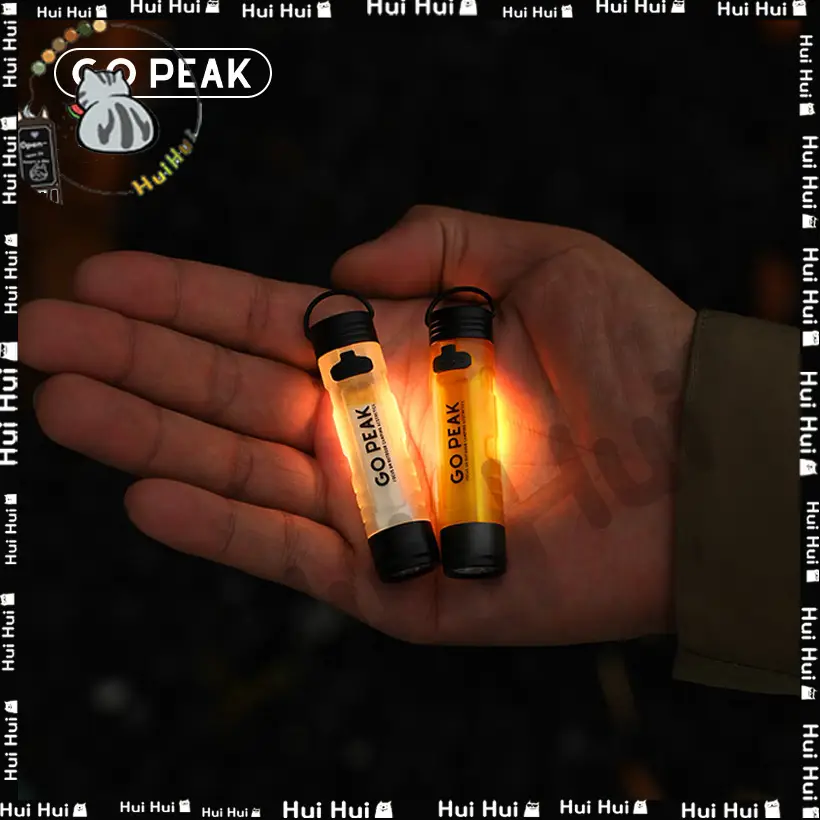 Gopeak bolso mini lanterna ao ar livre chave clipe tampa ambiente led longa resistência alívio de desastres emergência 5050 pequena luz