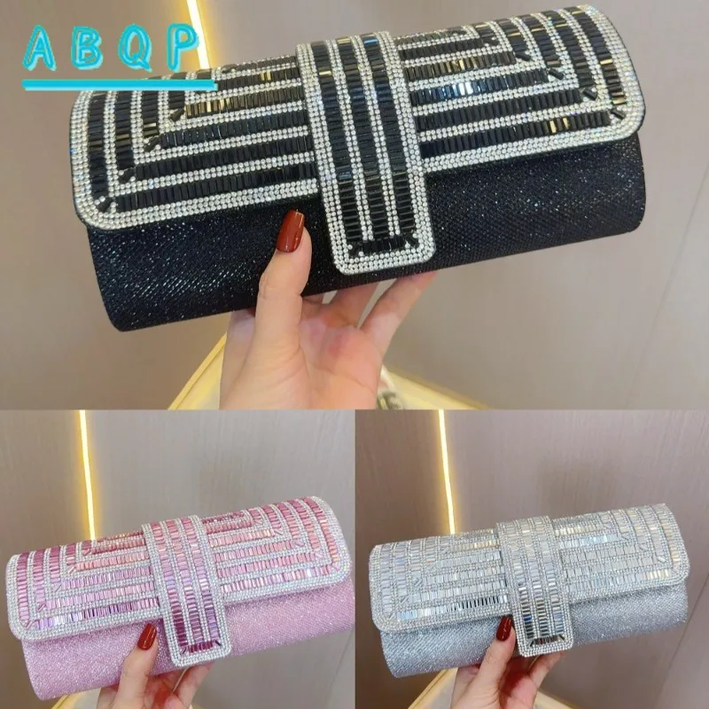New Dinner Clutch Bag Shiny Diamond-encrusted Women's Dinner Clutch Bag Luxury Brand Fashion Women's Shoulder Messenger Bag