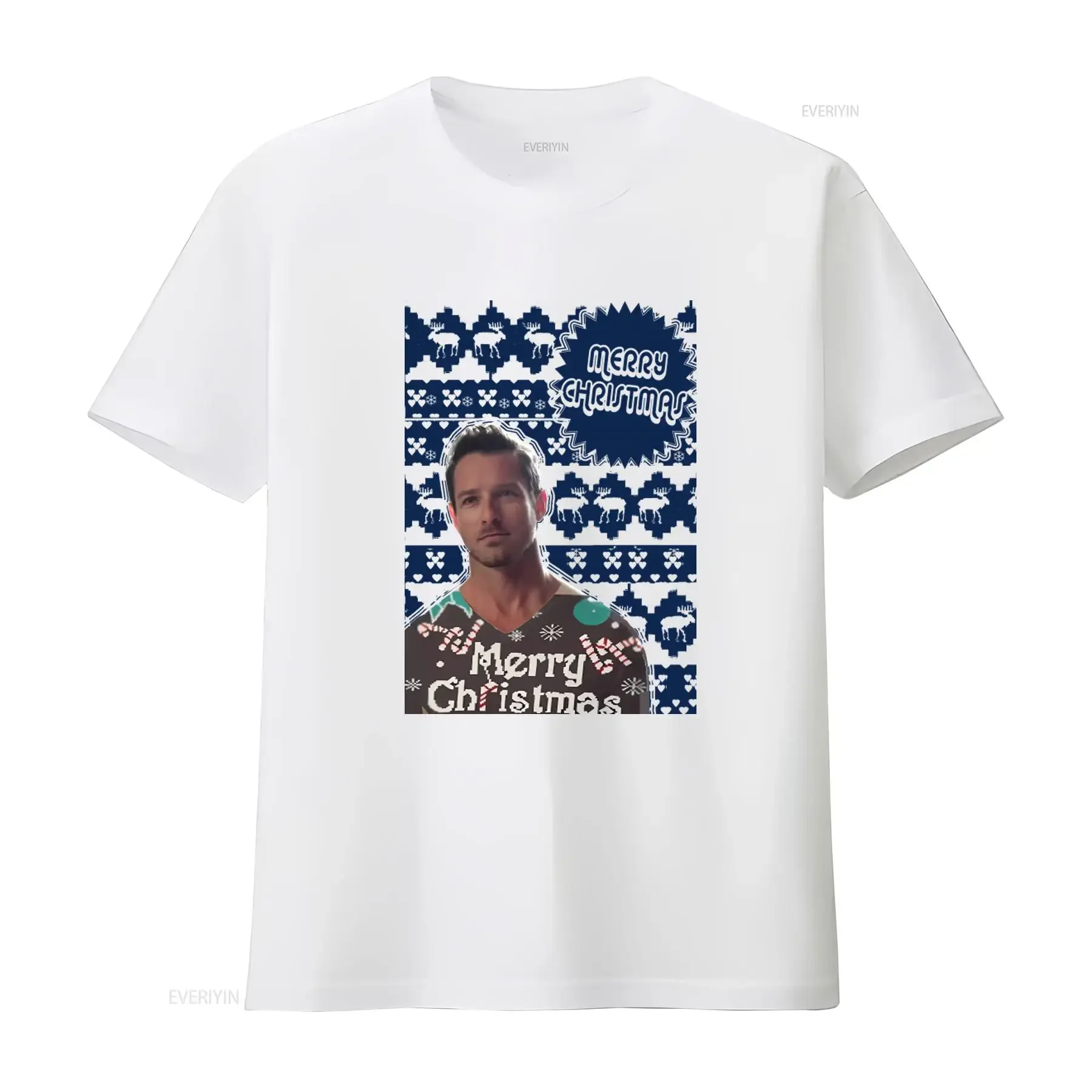 T Shirtn Wolf Merry Shirtnwolf Mas Peter Hale Classic Christmas Shirt with Reindeer and Snowflake Print vintage Washed Slightly