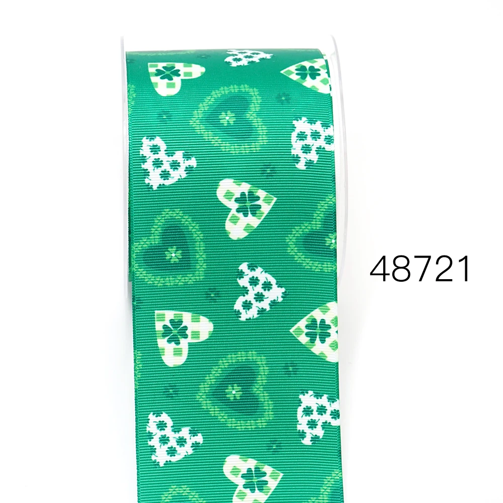 DIY St. Patrick Day Printed Grosgrain Ribbon For Craft Supplies Sewing Accessories 5 Yards, Planar Resins Mold 10 Pieces. 48126