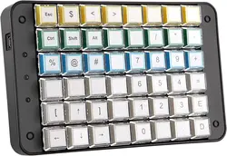 Single-Handed Programmable Mechanical Keyboard PBT Blank No Print All 48 Programmable Keys OEM Gateron Red Switch 8 Macro Keys