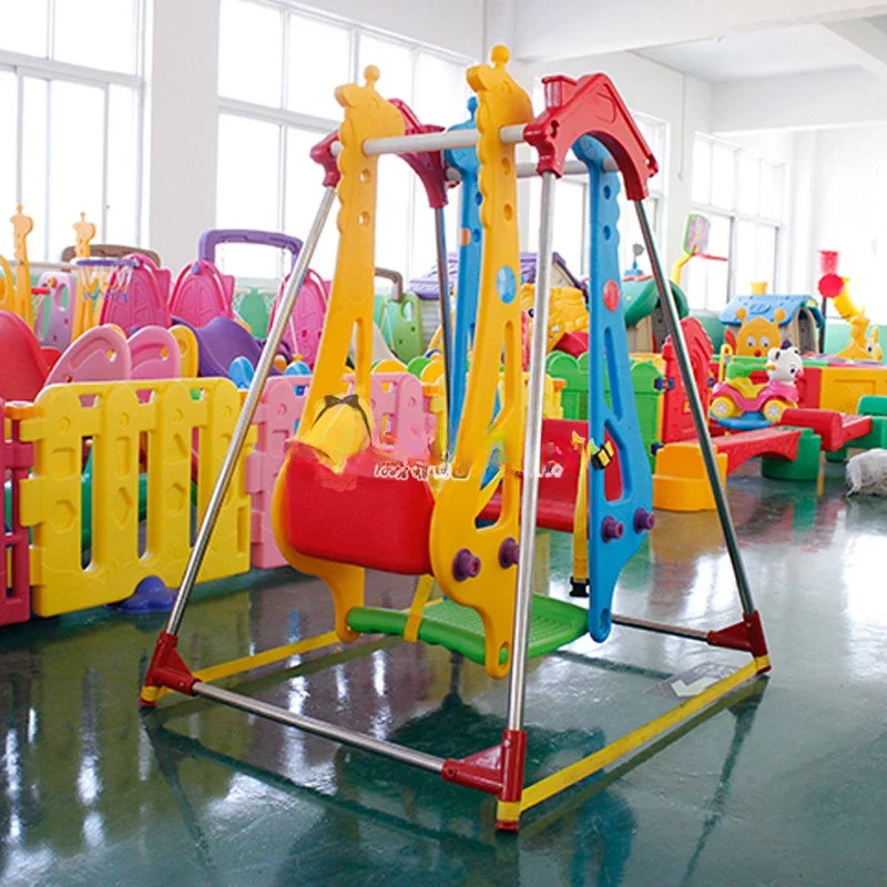 Kindergarten Outdoor Reinforced Single Double Swing Iron Frame Children Baby Home Indoor Thickened Cartoon Swing