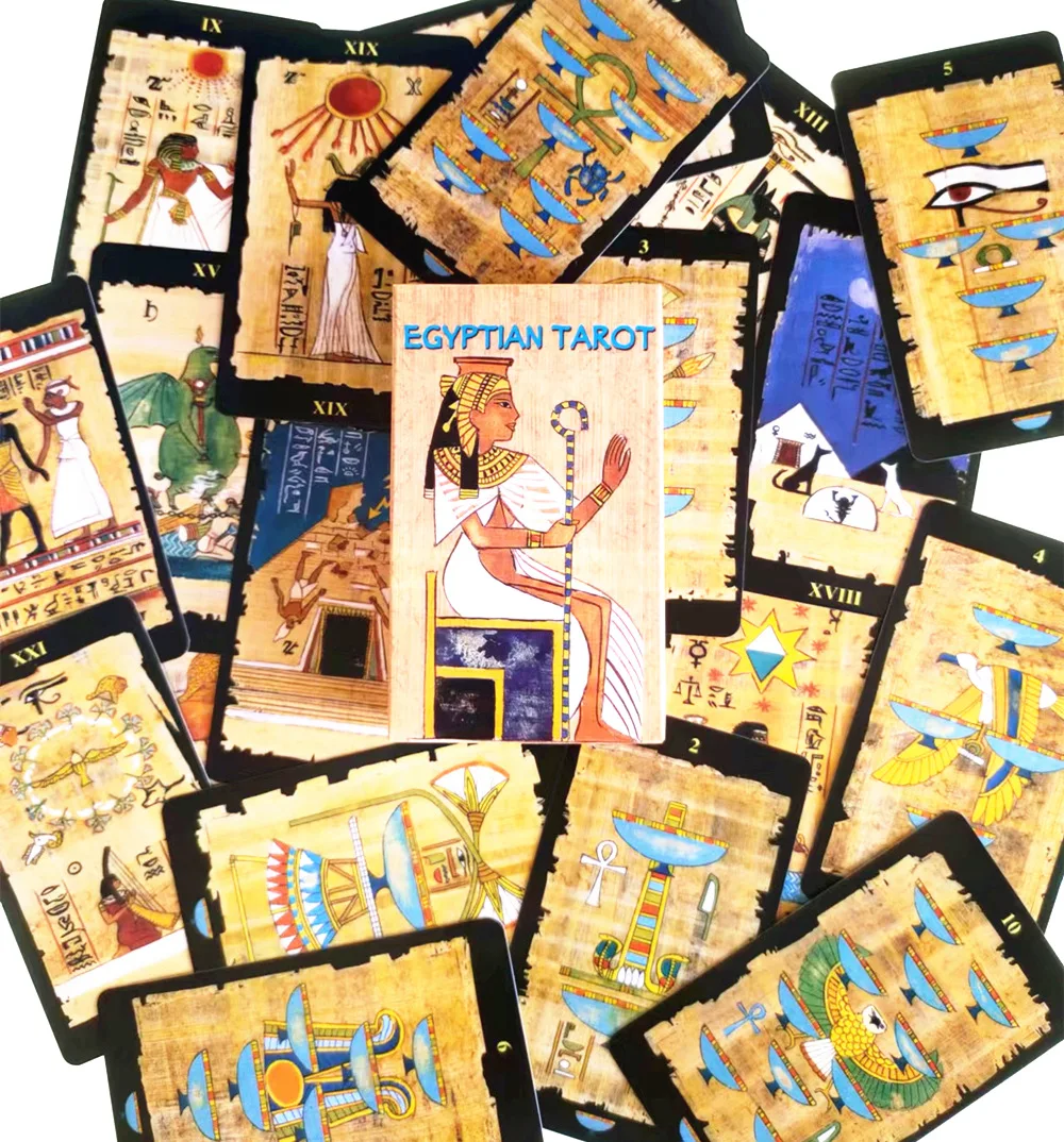 Egyptian Tarot Card Prophecy Fate Divination Deck Family Party Board Game Beginners Cards Fortune Telling Game