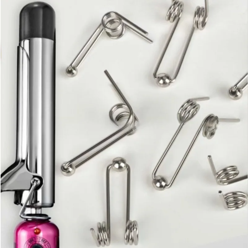 10pcs Repair Spring for Curling Iron, Double Loop Torsion Spring for Hair Curling Wand