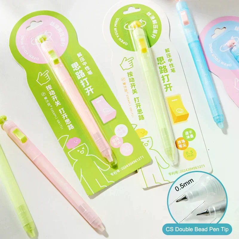 

Relax Switch Pen For Exam Prep - Fidget Clicker Gel Pen 0.5mm Smooth Writing, Anti-Anxiety Study Tool For School Students Office